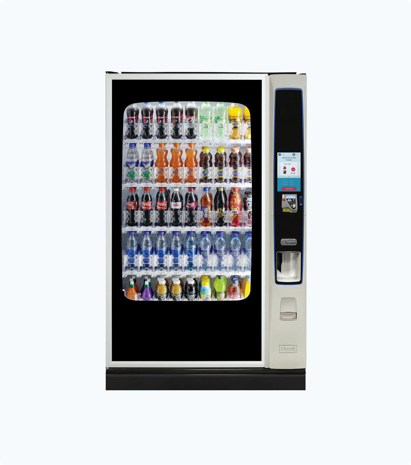 Crane MEDIA 2 BevMax (7 Wide / 9 Wide) cold drink machines vending machine
