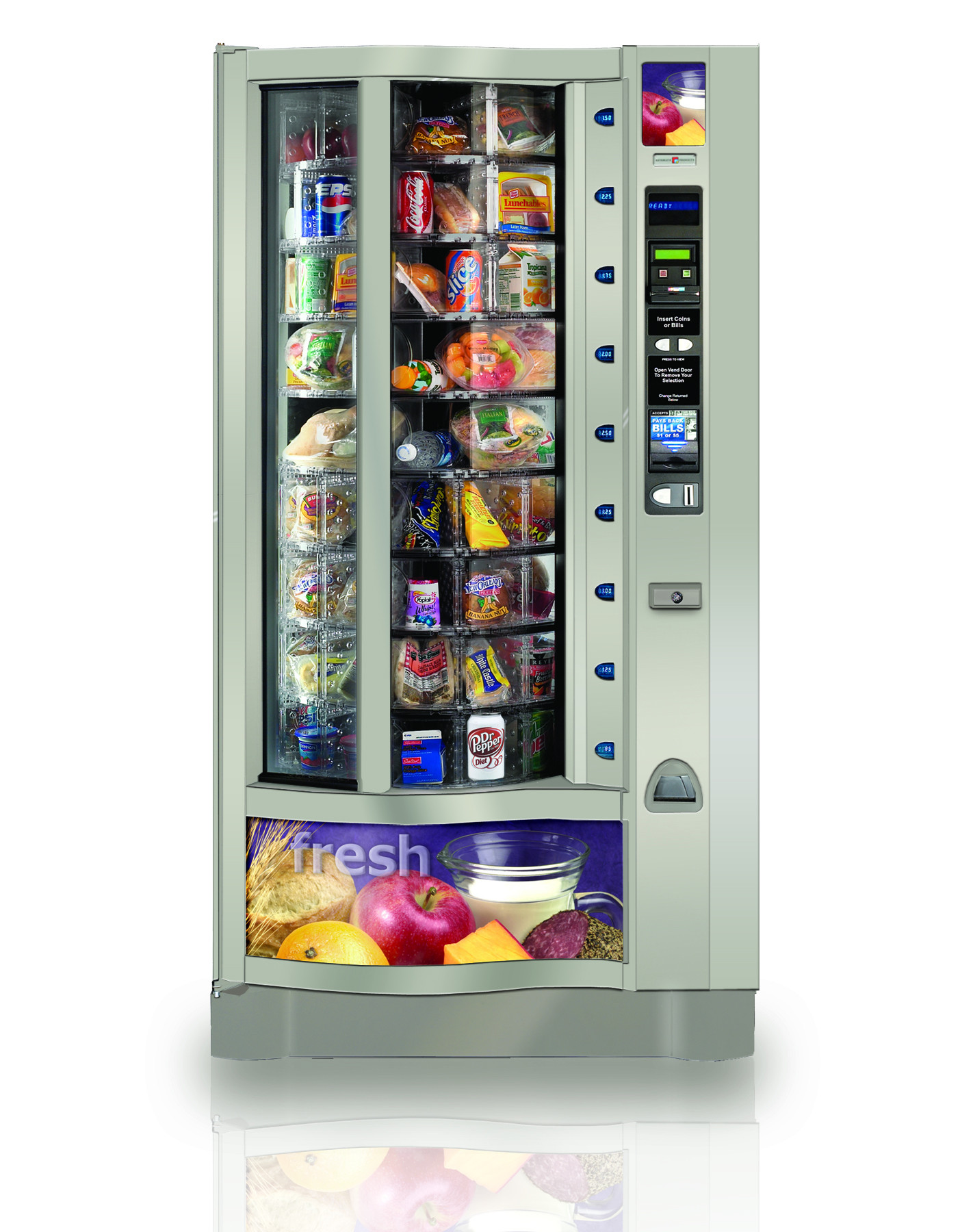 Crane Shopper fresh food machine fresh food, meal & smart fridge vending machine