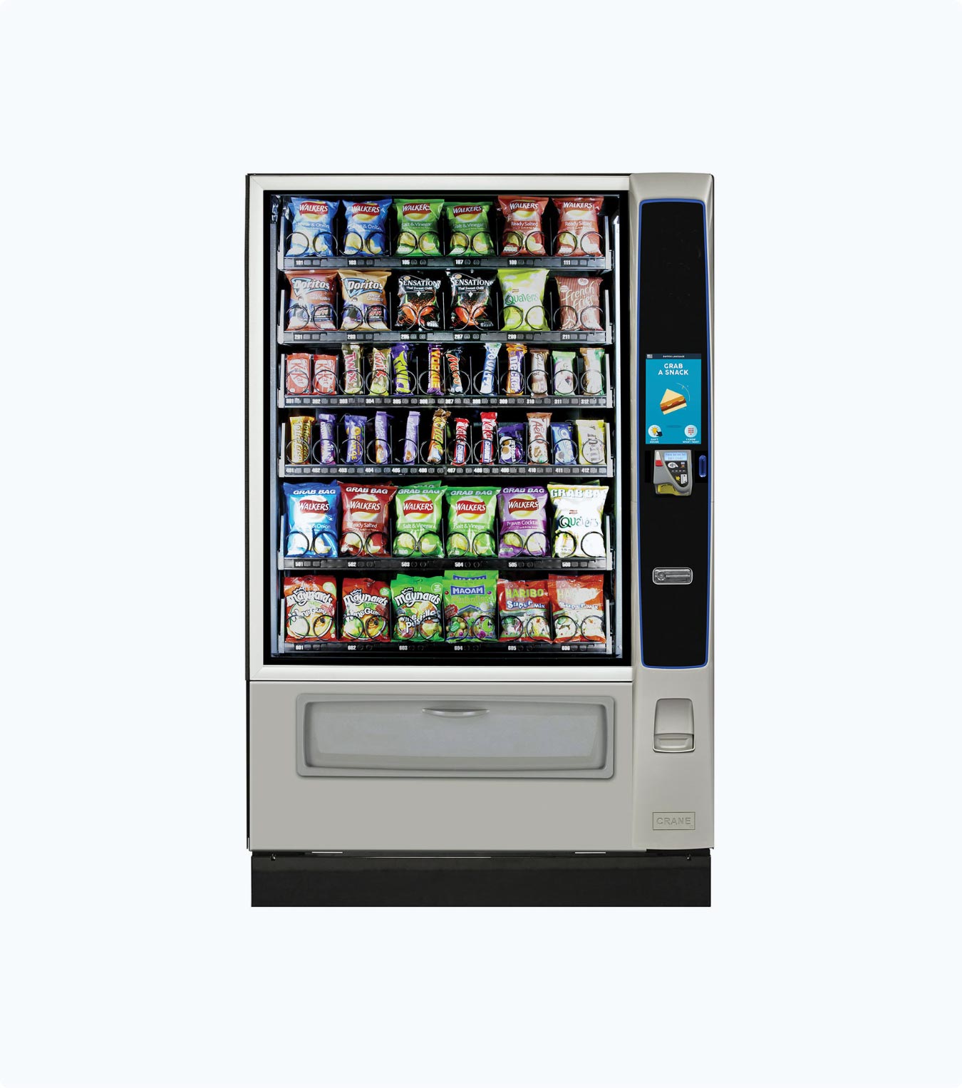Crane MEDIA 2 Ambient (4 Wide / 6 Wide) snack & combination machines vending machine